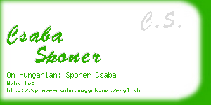 csaba sponer business card